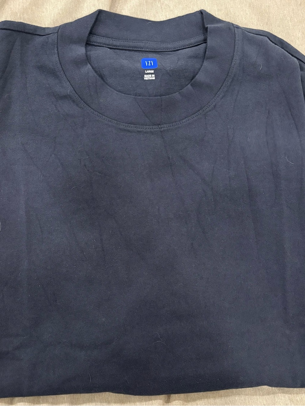 YZY X GAP collab heavyweight Men's Crew Neck T-Shirt - Black